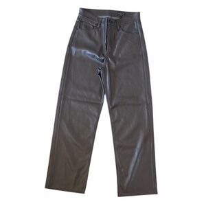 EUC RAG & BONE FAUX LEATHER WIDE LEG PANTS SIZE 26